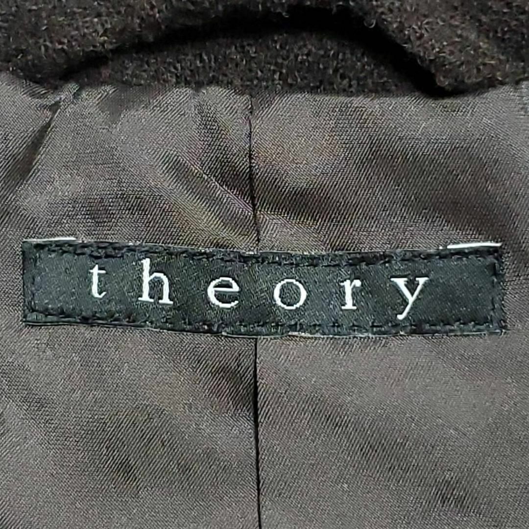 theory(セオリー)の極美品 M セオリー 最高級ダウン テーラードジャケット ウール チェック 茶 メンズのジャケット/アウター(テーラードジャケット)の商品写真