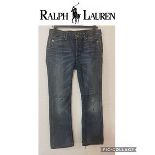 ラルフローレン(Ralph Lauren)のRALPH LAUREN ヴィンテージ加工 クラッシュデニム ジーンズ サイズ9(デニム/ジーンズ)