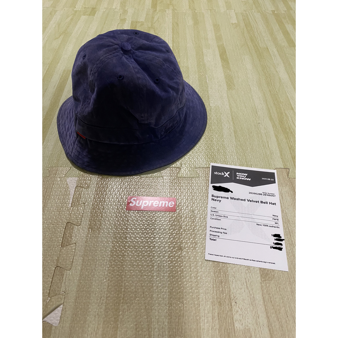 Supreme 19aw washed velvet bell hat M/L