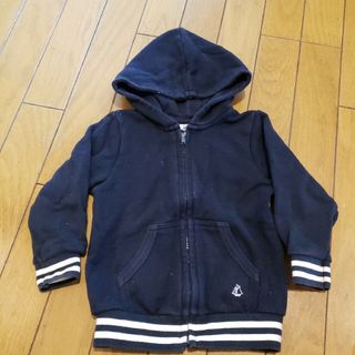 プチバトー(PETIT BATEAU)のプチバトー Petit Bateau 86cm 90cm パーカー ネイビー(ジャケット/上着)