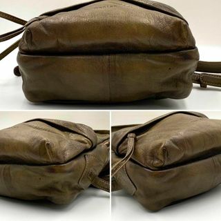 美品】genten ゲンテン リュックサック ゴートヌメ ロゴ型押し カーキ ...
