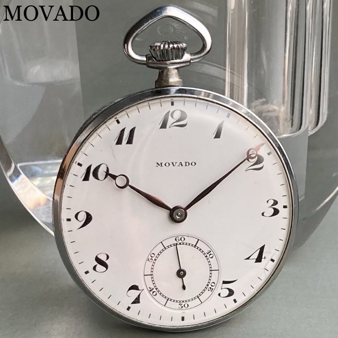 【動作良好】モバード MOVADO アンティーク 懐中時計 手巻き スイス