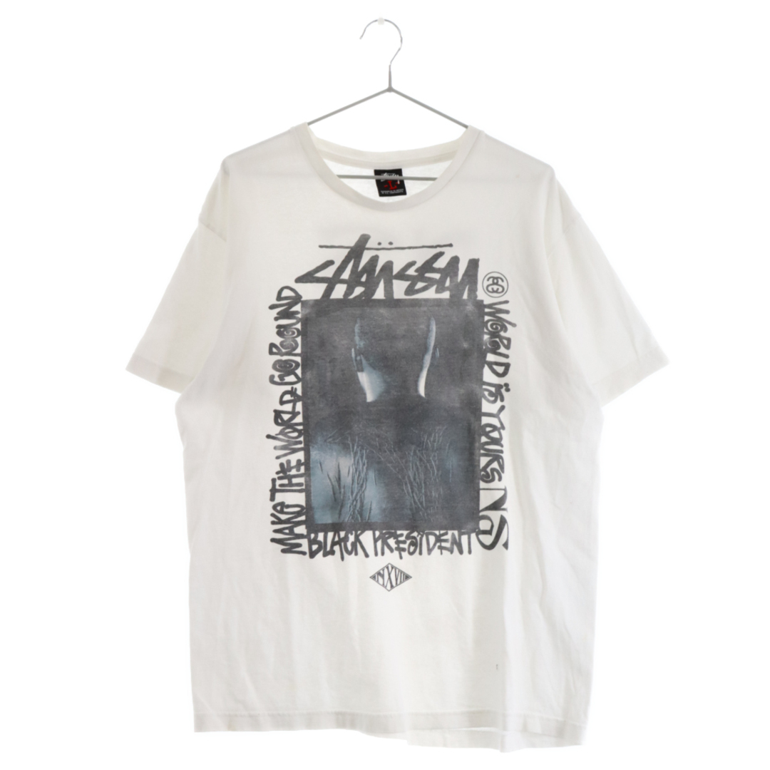 STUSSY ステューシー ×NEXUSVII NAS TEE ネクサスセブン ナズ フォトプリント 半袖Tシャツ ホワイト