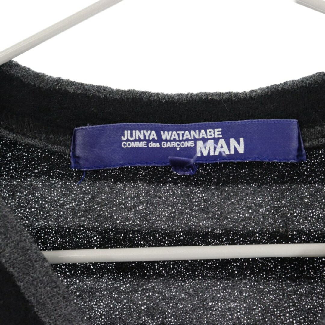 JUNYA WATANABE COMME des GARCONS ジュンヤワタナベ コムデギャルソン 11AW ボーダー ウールニット カーディガン グレー WH-T020