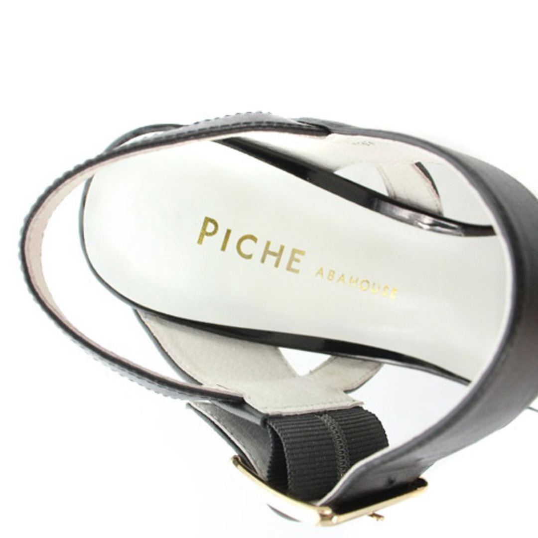 PICHE ABAHOUSE(ピシェアバハウス)のピシェ アバハウス ストラップ サンダル ストラップ 37 24cm 黒 レディースの靴/シューズ(サンダル)の商品写真