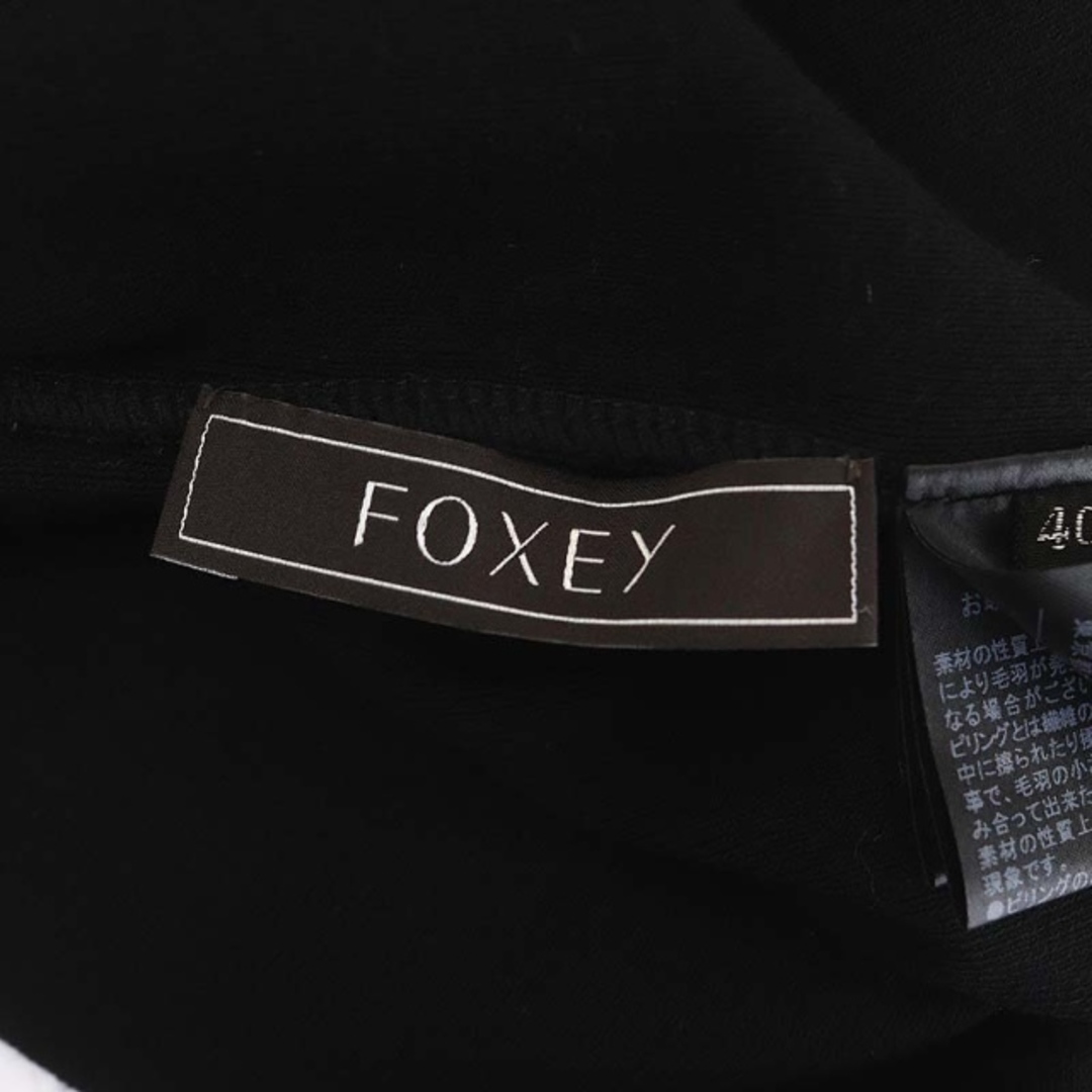 FOXEY(フォクシー)のフォクシー ノースリブカットソー ニット プルオーバー 40 黒 ブラック レディースのトップス(カットソー(半袖/袖なし))の商品写真