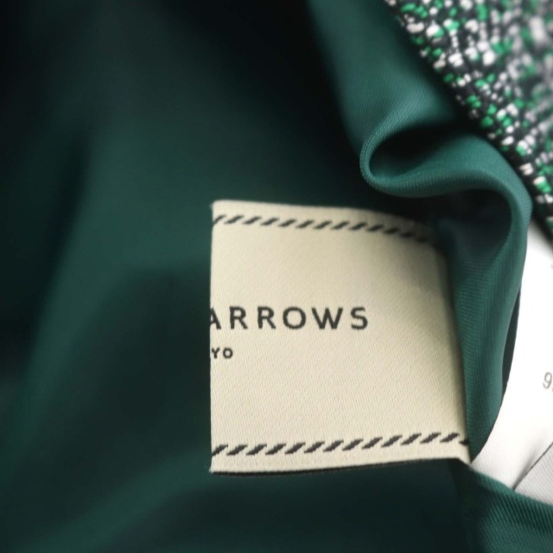 UNITED ARROWS(ユナイテッドアローズ)のユナイテッドアローズ ツイードスカート 膝丈 台形 36 緑 黒 白 /MI レディースのスカート(ひざ丈スカート)の商品写真