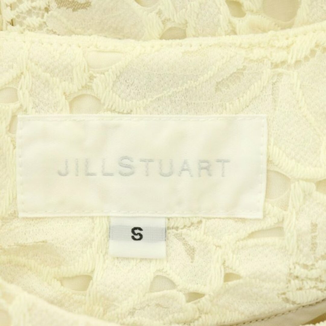 JILLSTUART(ジルスチュアート)のジルスチュアート ノラレースノーカラーコート ロング 薄手 S アイボリー レディースのジャケット/アウター(スプリングコート)の商品写真