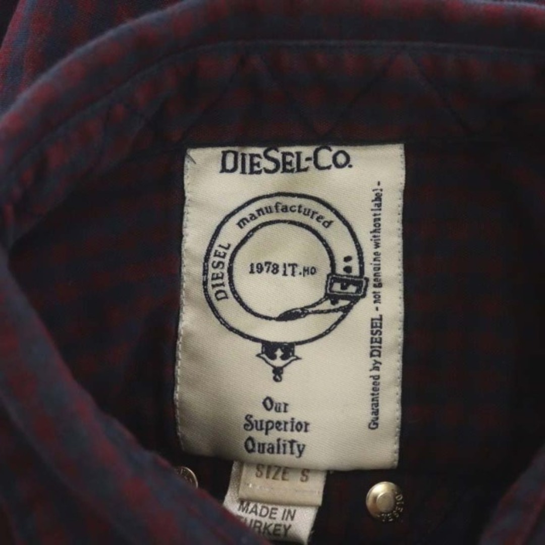 DIESEL(ディーゼル)のディーゼル DIESEL co チェック柄長袖シャツ コットン S 紫 紺 メンズのトップス(シャツ)の商品写真