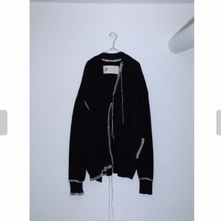 マルタンマルジェラ(Maison Martin Margiela)のOUAT black office cardigan 3 カーディガン (カーディガン)