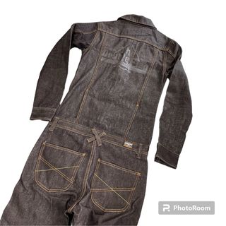 【超希少品】DOUBLE FLAG デニム オールインワン つなぎ S 【超希少品】DOUBLE FLAG デニム オールインワン つなぎ S