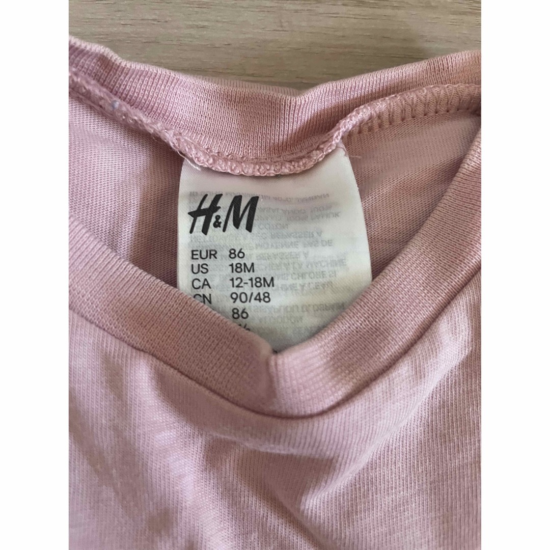 H&H(エイチアンドエイチ)の中古 H&M 長袖 長丈 ロンパース パジャマ 86cm 18M 3枚セット キッズ/ベビー/マタニティのベビー服(~85cm)(ロンパース)の商品写真