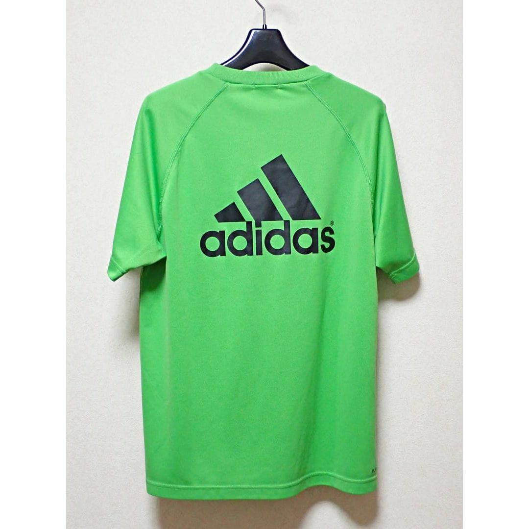 adidas(アディダス)のADIDAS CLIMALITE アディダス メンズ ビッグロゴ Tシャツ グリーン 中古B 【送料無料】 A-8237 メンズのトップス(Tシャツ/カットソー(半袖/袖なし))の商品写真