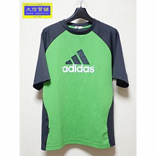 アディダス(adidas)のADIDAS CLIMALITE アディダス メンズ Tシャツ O13825 グリーンｘブラック 中古B 【送料無料】 A-8235(Tシャツ/カットソー(半袖/袖なし))