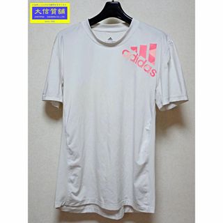 アディダス(adidas)のADIDAS アディダス メンズ Tシャツ L フィットネス 半袖コンプレッションインナー MASK2FTDBOST GH5105 ホワイト 中古B 【送料無料】 A-8233(Tシャツ/カットソー(半袖/袖なし))