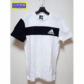 アディダス(adidas)のADIDAS アディダス メンズ ID Tシャツ M クルーネック ホワイトｘブラック 中古B+ 【送料無料】 A-8231(Tシャツ/カットソー(半袖/袖なし))