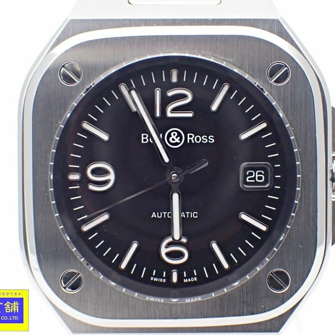 Bell & Ross ベル&ロス メンズ ウォッチ BR05 BLACK STEEL 40mm SS 自動巻 替ラバーベルト付 A+ 【送料無料】 B-2178