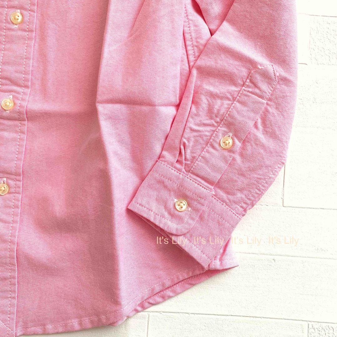 4t110cm ピンク　ベア刺繍　オックスフォードシャツ ラルフローレン