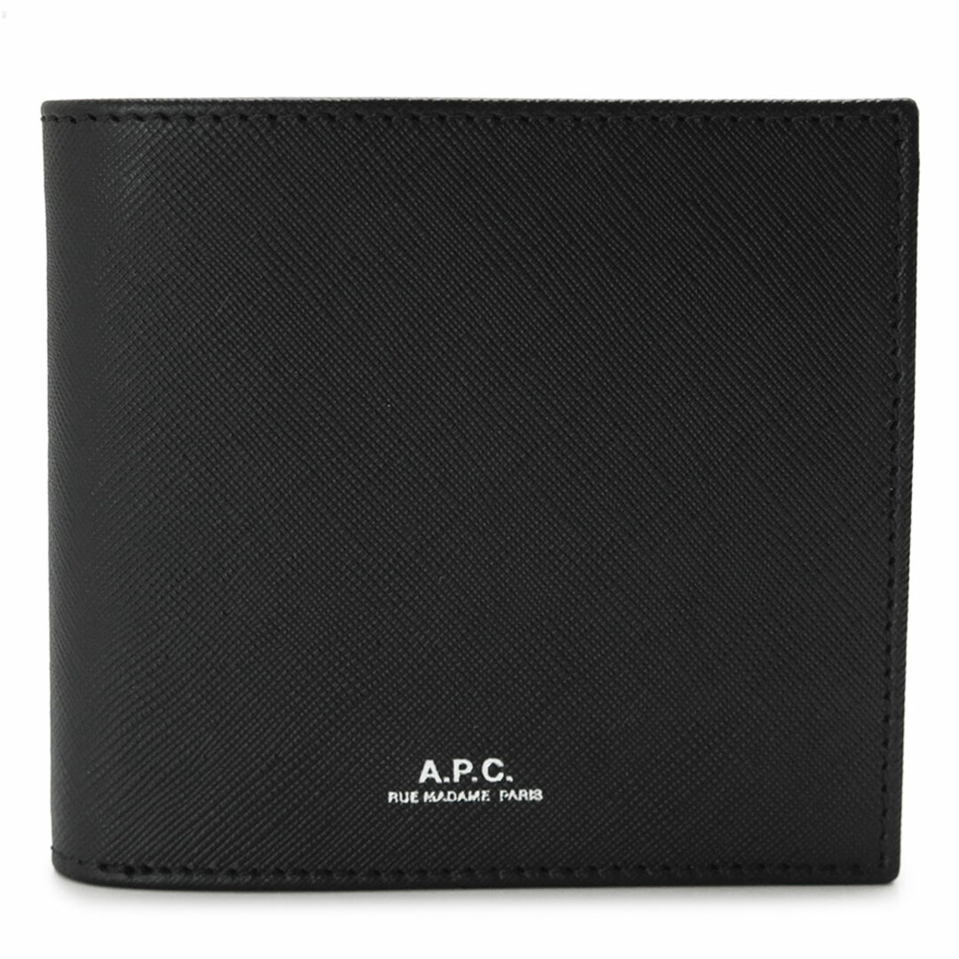 APC アーペーセー 折財布 メンズ LONDON ニューウォレット PXBJQ H63340 LZZ 二つ折り財布 エンボス レザー ブラック 黒 A.P.C. アー・ペー・セー 【2023年秋冬新作】 1