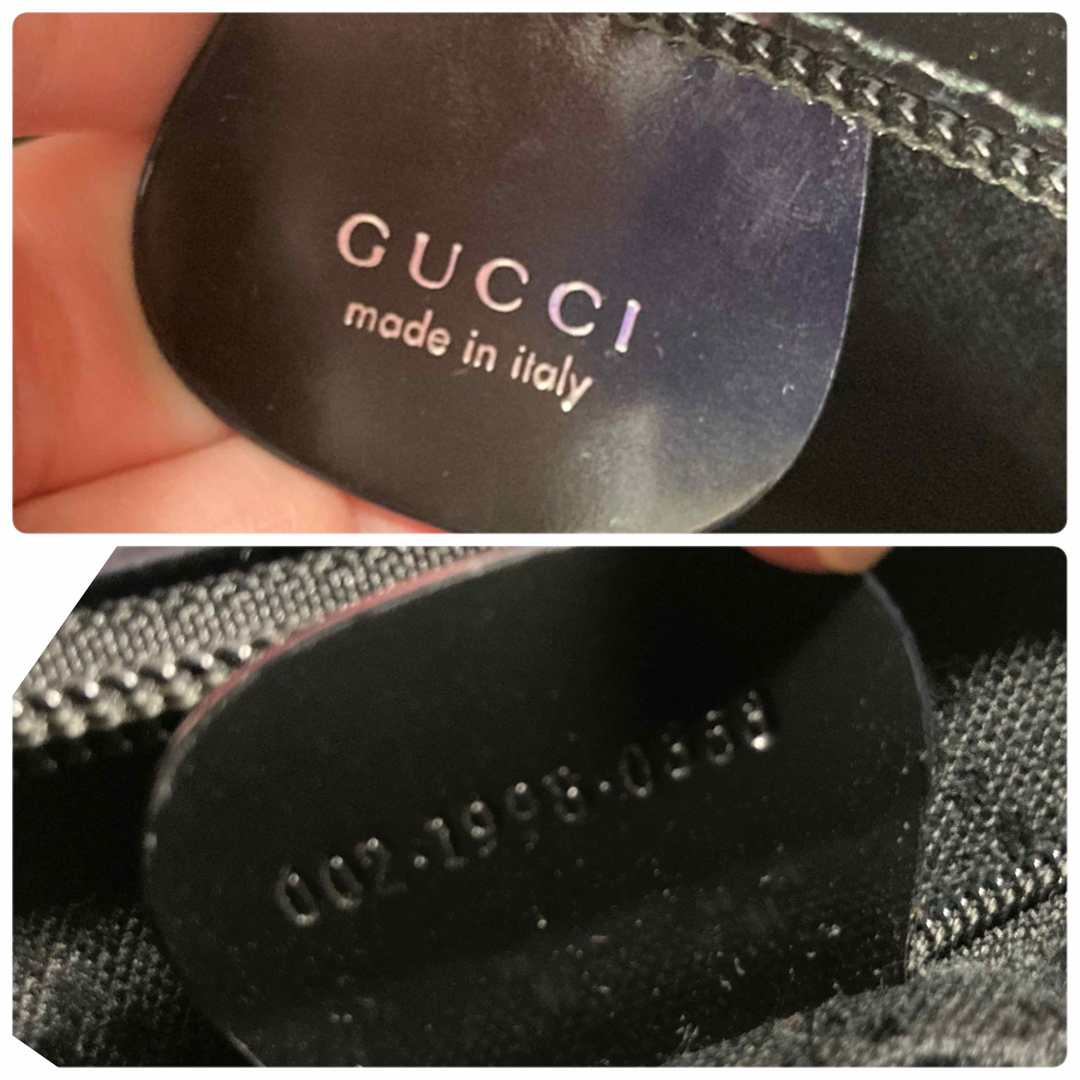 Gucci(グッチ)のGUCCI　グッチ　バンブー　ショルダーバッグ　2way　ナイロン　ブラック レディースのバッグ(ショルダーバッグ)の商品写真