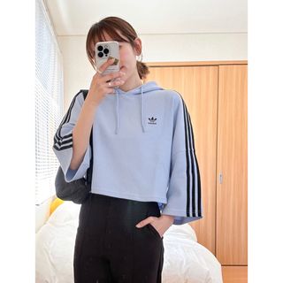 adidas - アディダスオリジナルス アディカラー ワッフル クロップ ... アディダスオリジナルス アディカラー ワッフル クロップ パーカー S 白