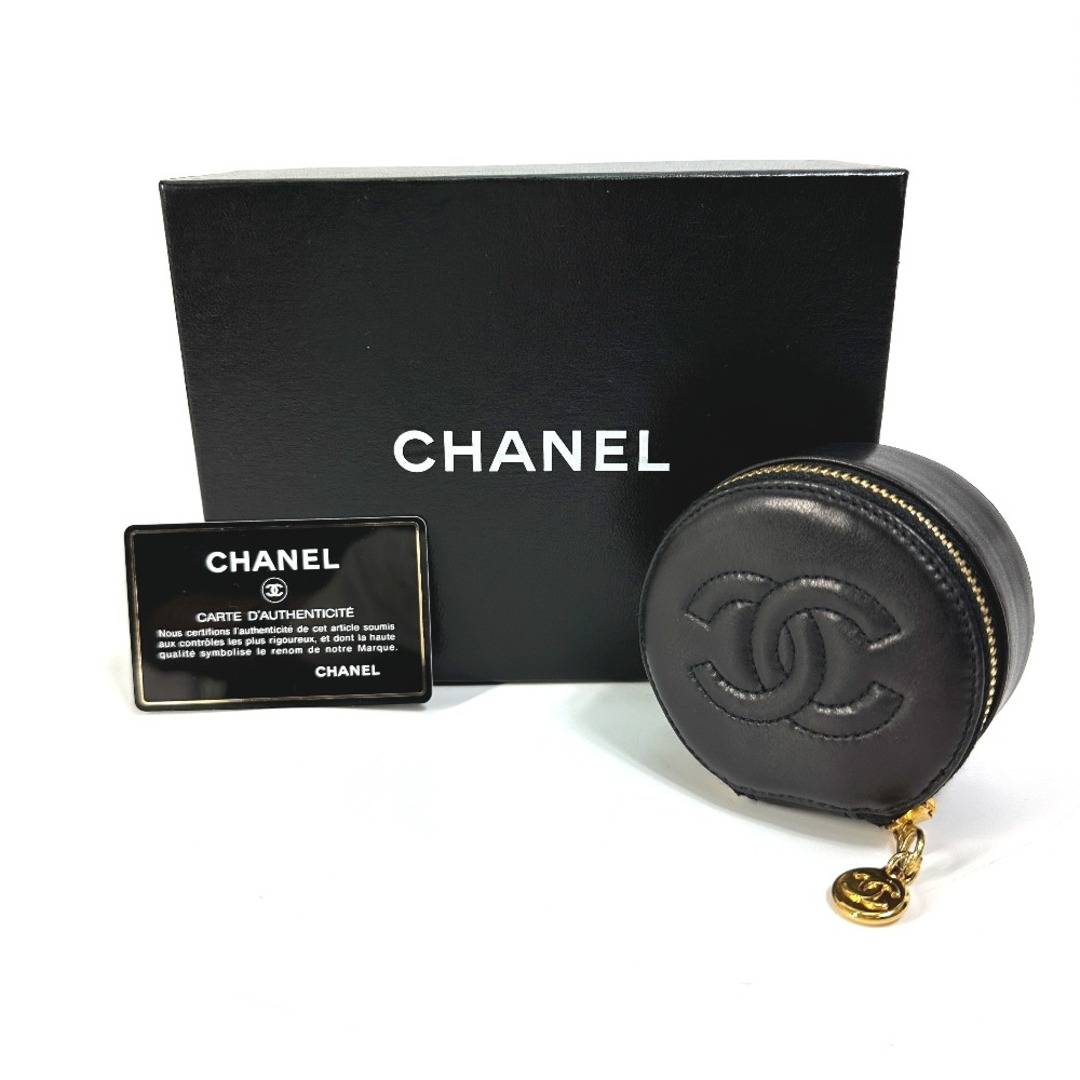 シャネル CHANEL 小物入れ A02786 ココマーク CC ジュエリーケース ポーチ リングケース 指輪 アクセサリーケース ラムスキン ブラック