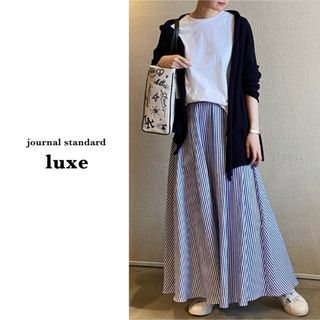 ジャーナルスタンダード(JOURNAL STANDARD)のジャーナルスタンダードラックス | ストライプ タックギャザースカート(ロングスカート)