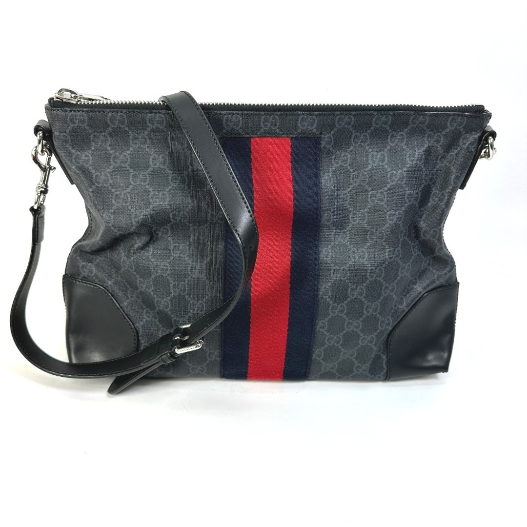 Gucci(グッチ)のグッチ GUCCI GGスプリーム シェリー 474139 斜め掛け メッセンジャー カバン ショルダーバッグ PVC/レザー ブラック メンズのバッグ(ショルダーバッグ)の商品写真