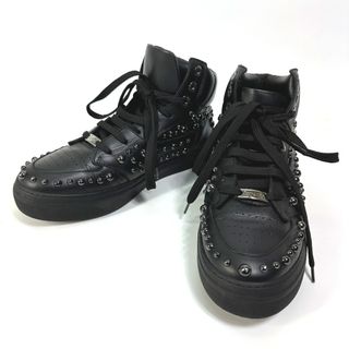 ジミーチュウ JIMMY CHOO メタリック シューズ ハイカットスニーカー スニーカー レザー ゴールド