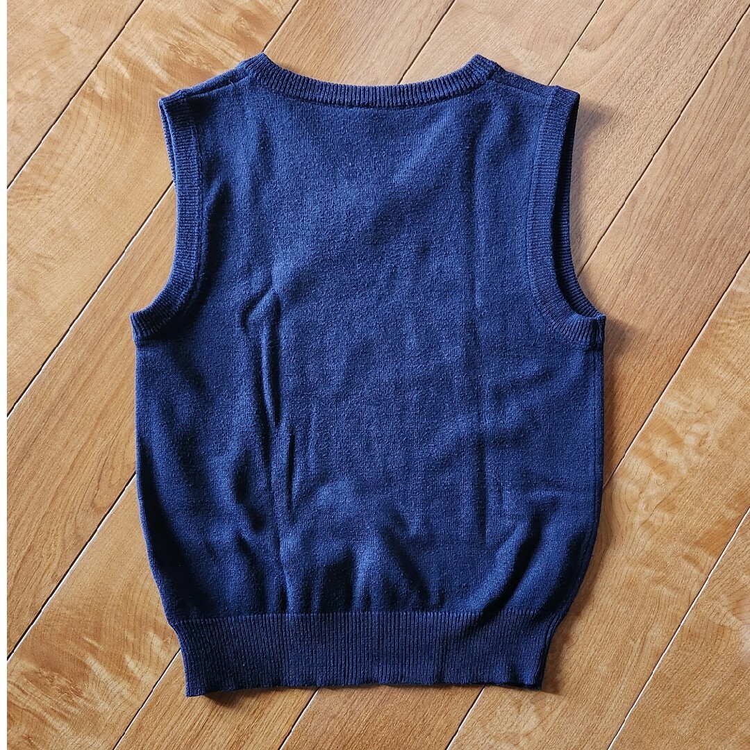 紺　ベスト　通学　130 キッズ/ベビー/マタニティのキッズ服男の子用(90cm~)(ニット)の商品写真