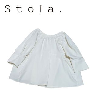 Stola. ストラ バックリボン袖ボリュームブラウス