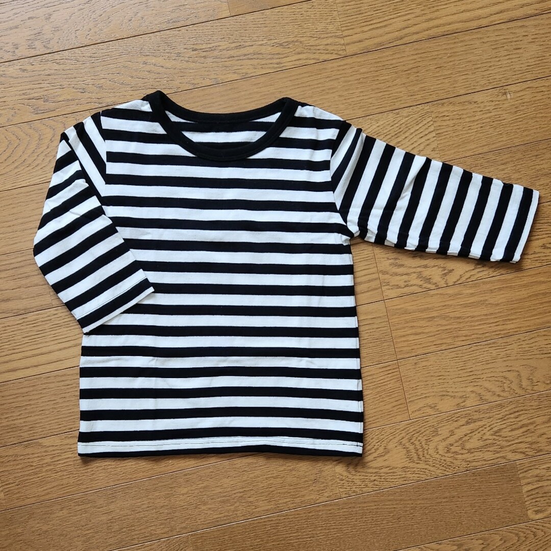 ベルメゾン(ベルメゾン)のGITA　七分袖ボーダーTシャツ　120 キッズ/ベビー/マタニティのキッズ服女の子用(90cm~)(Tシャツ/カットソー)の商品写真