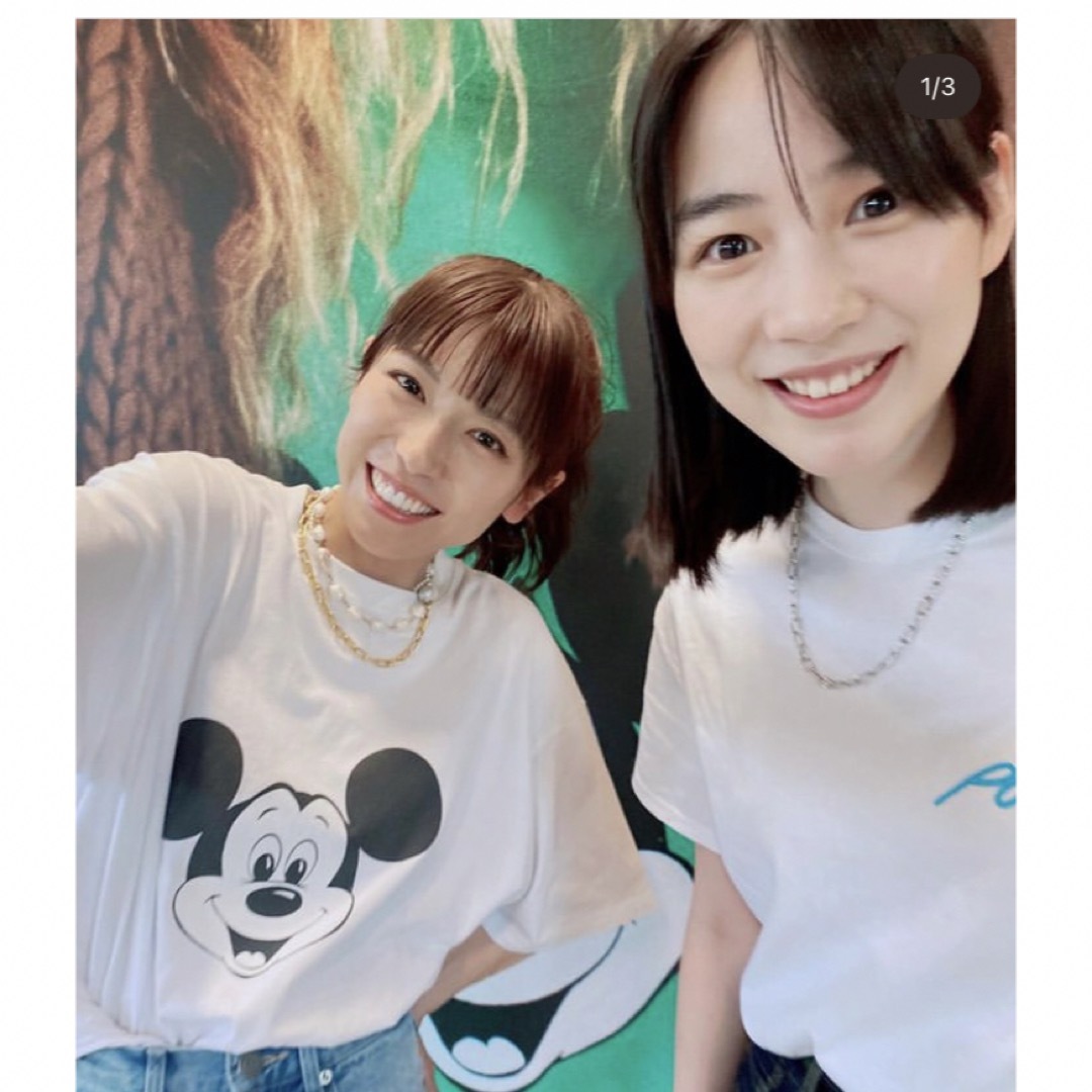 WCJ Disney100 ミッキーTシャツ ホワイト 白 若槻千夏
