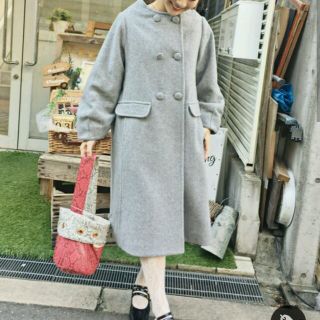 ドットアンドストライプスチャイルドウーマン(Dot&Stripes CHILDWOMAN)の【gacchan様専用】child woman ノーカラーコート (ロングコート)