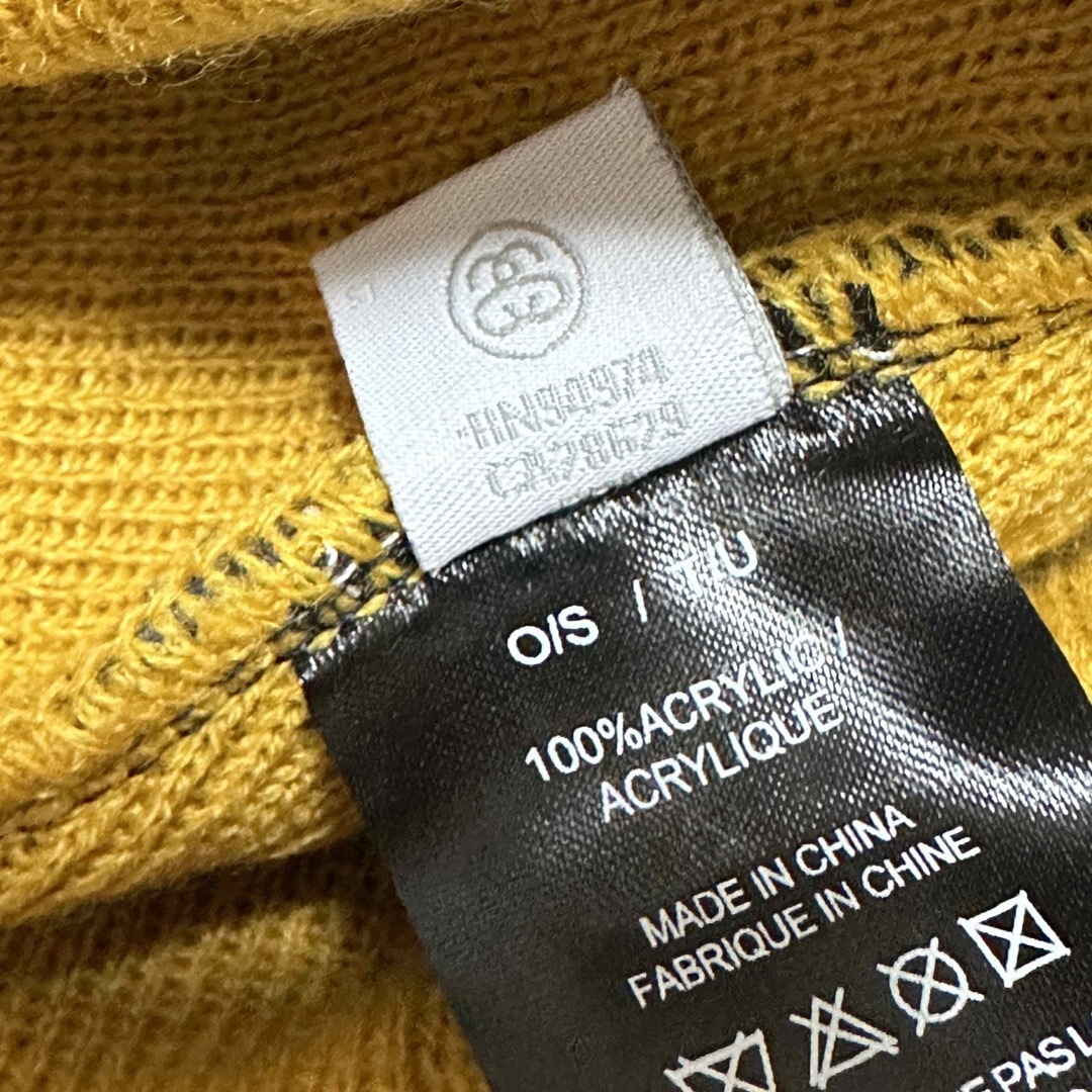 stussy ニット帽 ビーニー バイカラー ロゴ ぽんぽん 美品
