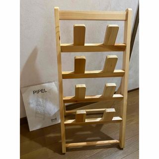 イケア(IKEA)のイケア 木製 スリッパラック PIPEL 白木 スタンド IKEA 北欧(玄関収納)