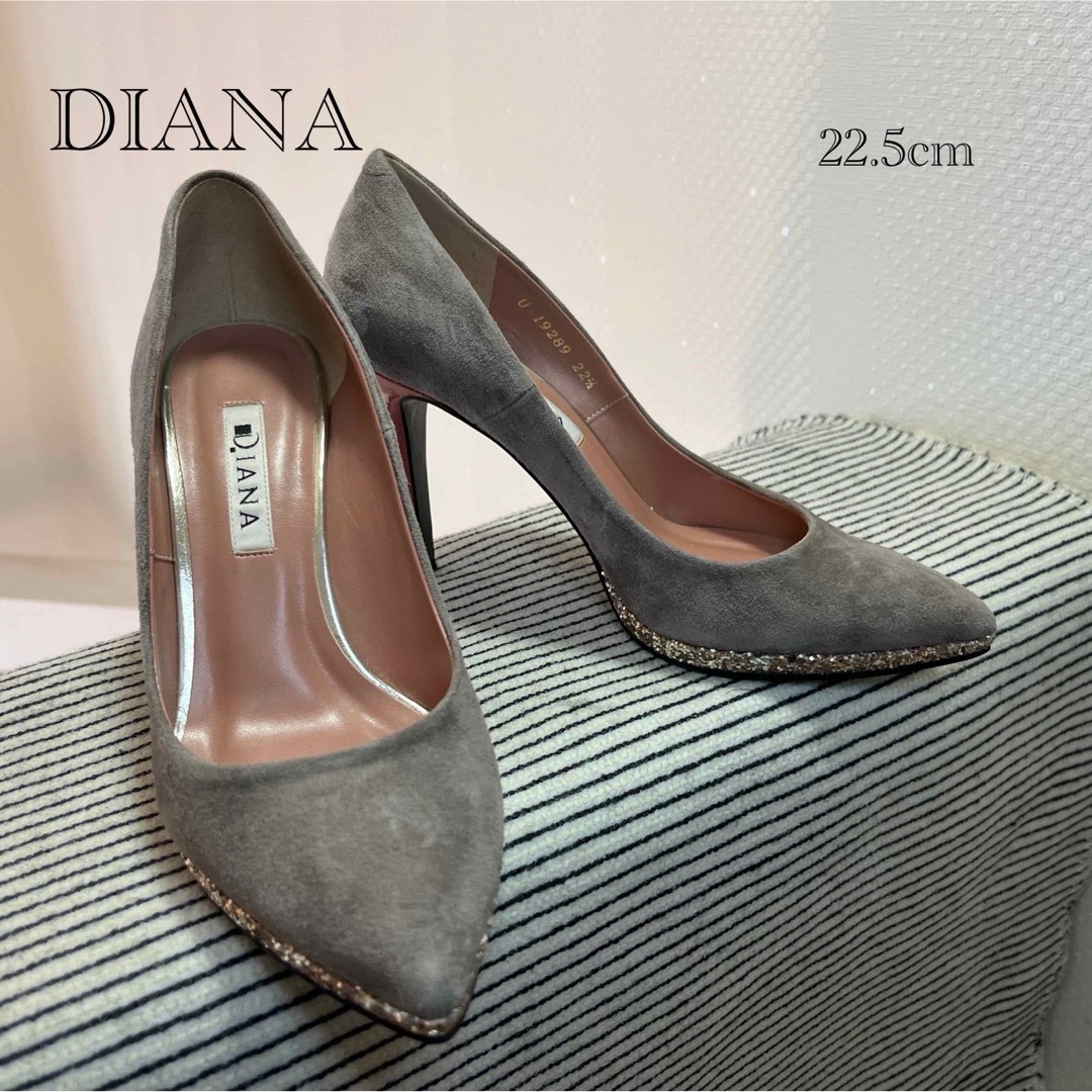 DIANA - DIANA ダイアナ スエード ビジューパンプス 22.5cmの通販 by