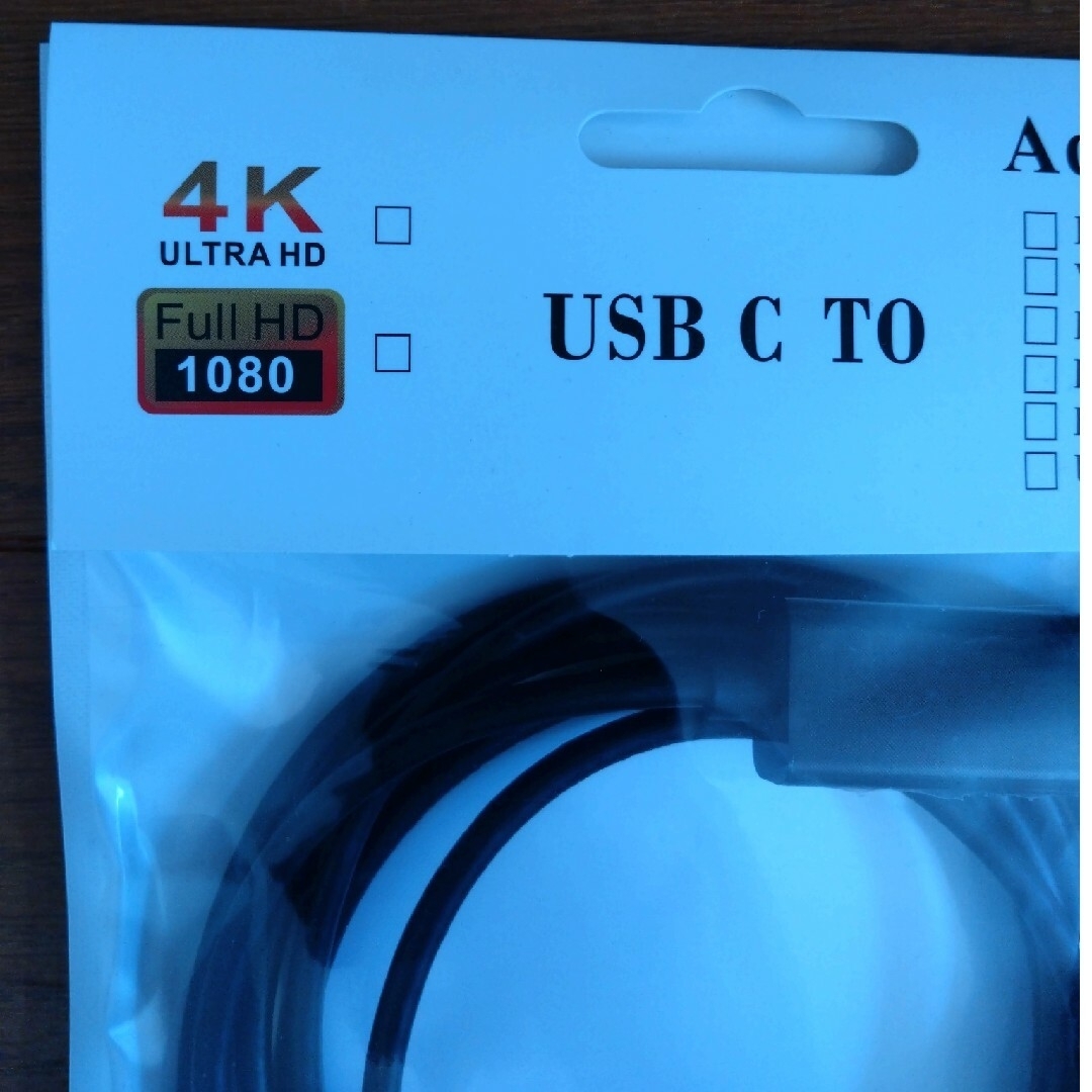 4k usb スマホ/家電/カメラのテレビ/映像機器(映像用ケーブル)の商品写真