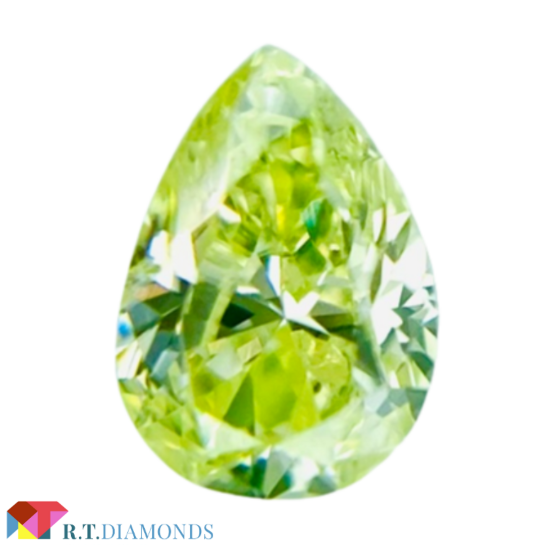 FANCY YELLOW GREEN 0.112ct PS/RT2171/CGLナチュラルクラリティ