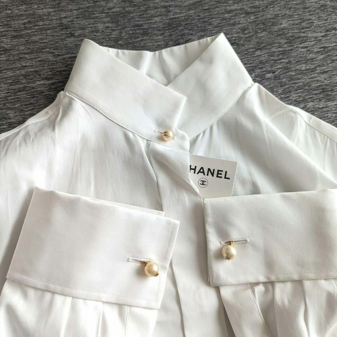 CHANEL パールボタン ブラウス-