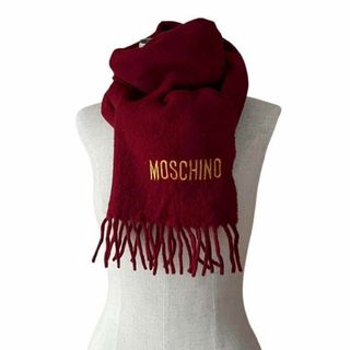 MOSCHINO - 美品 21AW モスキーノ MOSCHINO テディベア ロゴ ウール ... 美品 21AW モスキーノ MOSCHINO テディベア ロゴ ウール マフラー