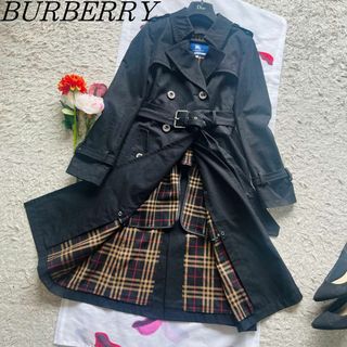 バーバリーブルーレーベル(BURBERRY BLUE LABEL)の【良品】BURBERRY BLUE LABEL ロングトレンチコート 38(トレンチコート)