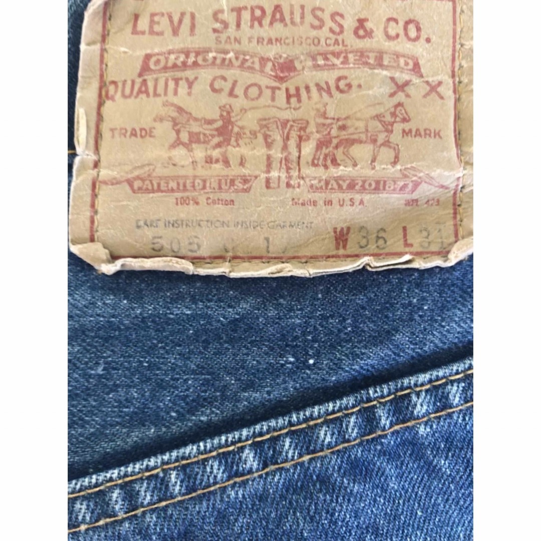 ○美品 levi's 505 66前期 リペアなし パッチあり