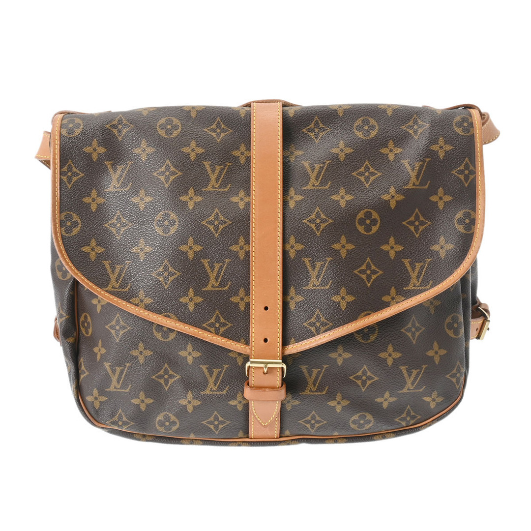 LOUIS VUITTON ソミュール35 ショルダーバッグ モノグラム レザー