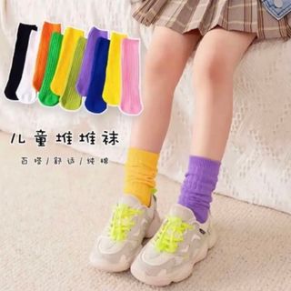 ENDO SOCKSキャンディーカラー踵跡なしタイプ子供靴下ルーズソックス(靴下/タイツ)