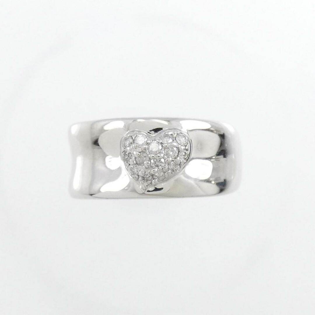 K18WG ハート ダイヤモンド リング 0.15CT レディースのアクセサリー(リング(指輪))の商品写真