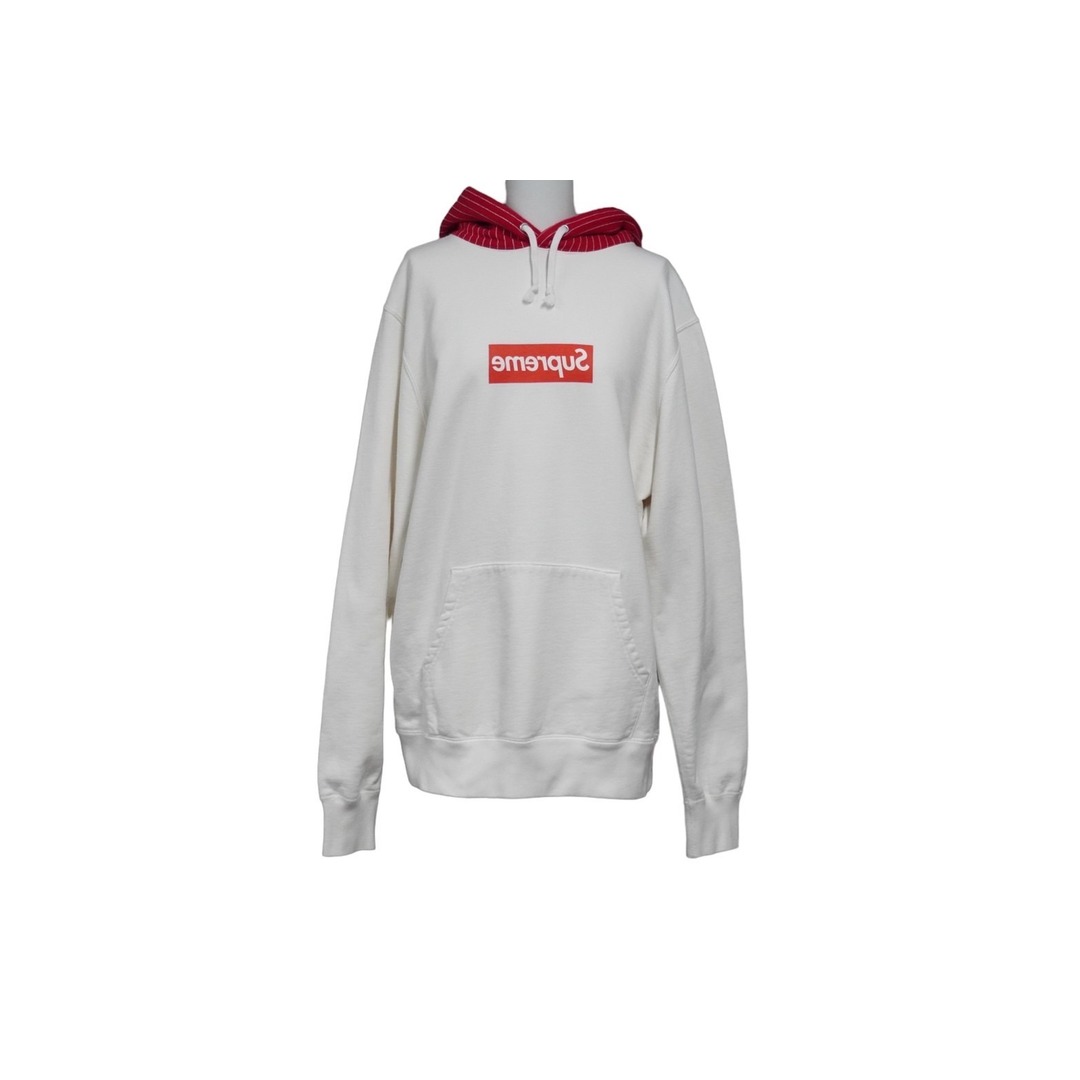 Supreme Comme des Garcons□ボックスロゴ パーカー 白S-