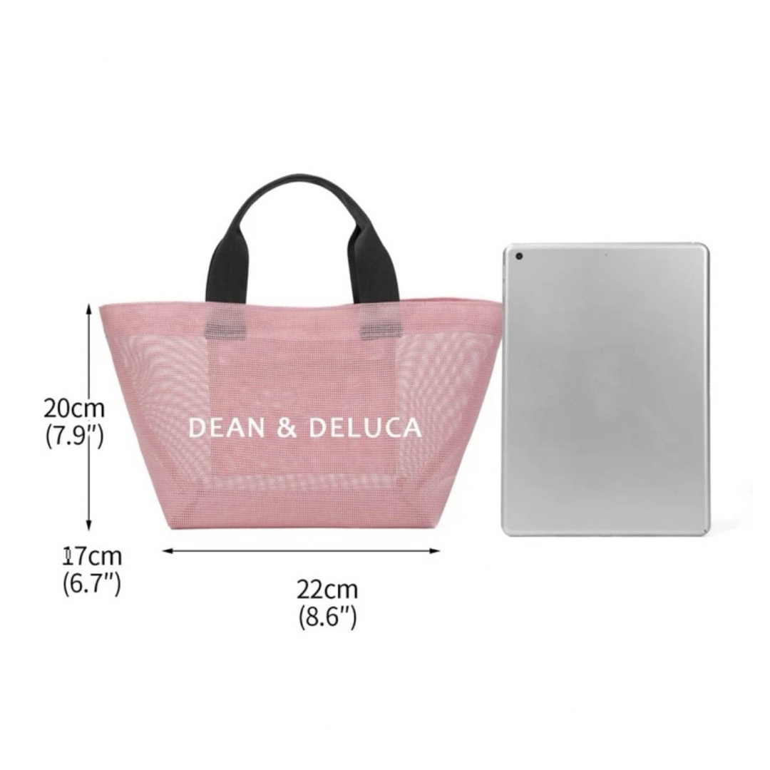 DEAN & DELUCA(ディーンアンドデルーカ)のDEAN&DELUCA ディーンアンドデルーカ　トートバッグ　メッシュ　ピンクS レディースのバッグ(トートバッグ)の商品写真