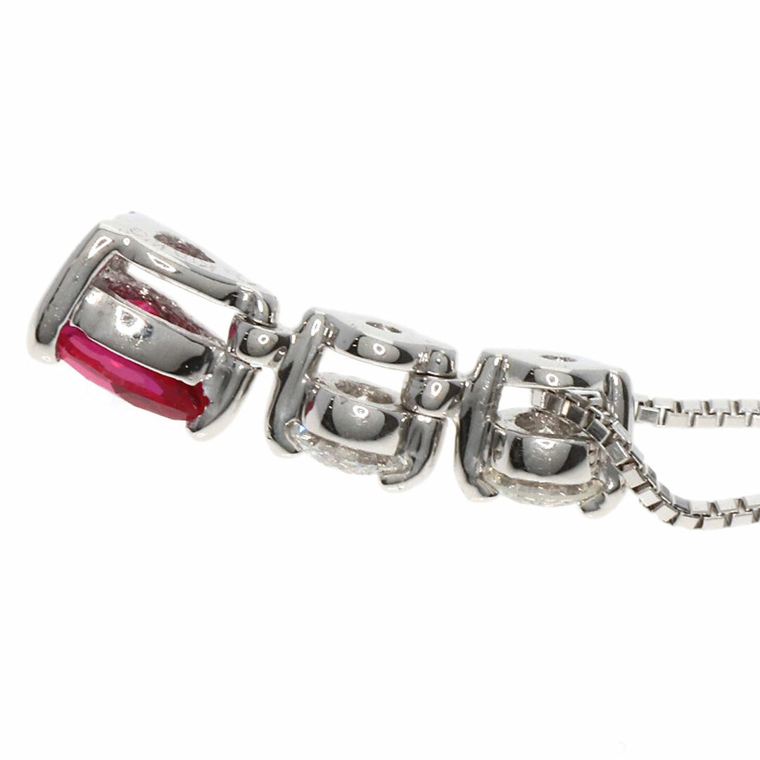 CRESCENT VERT ルビー ダイヤモンド ネックレス K18WG レディース-