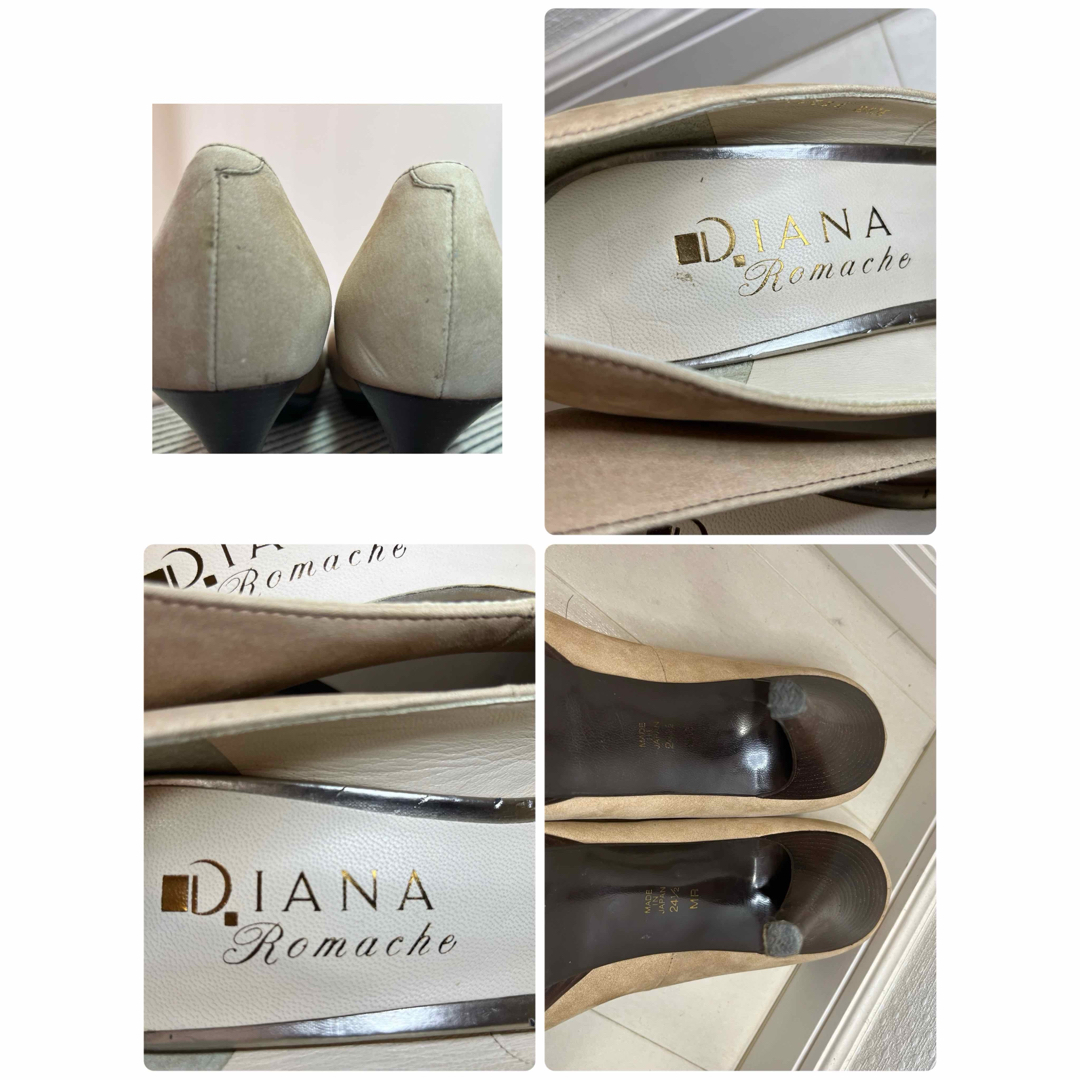 DIANA Romache(ダイアナロマーシュ)の極美品　DIANA Romache スエードパンプス　24.5cm レディースの靴/シューズ(ハイヒール/パンプス)の商品写真